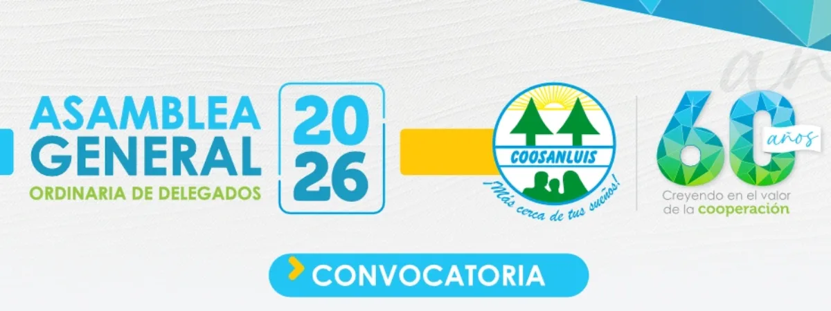 Convocatoria Asamblea General Ordinaria de Delegados Coosanluis 2026