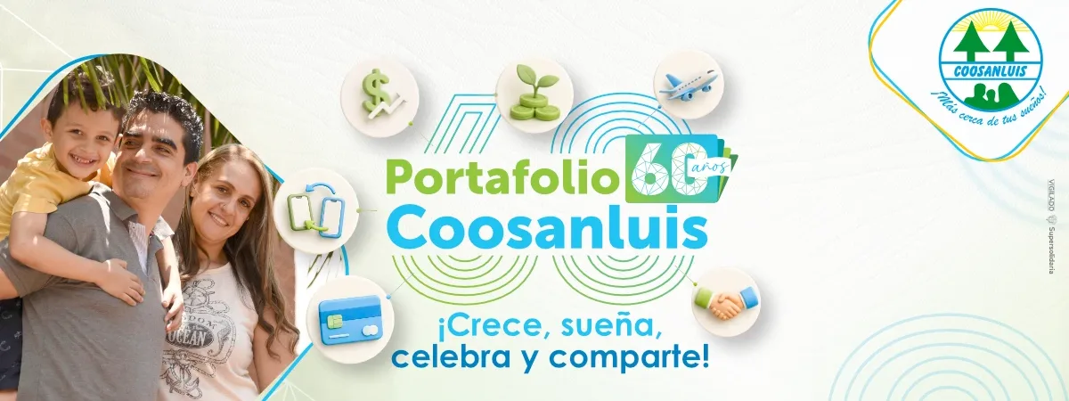 Celebremos con el Portafolio 60 años Coosanluis